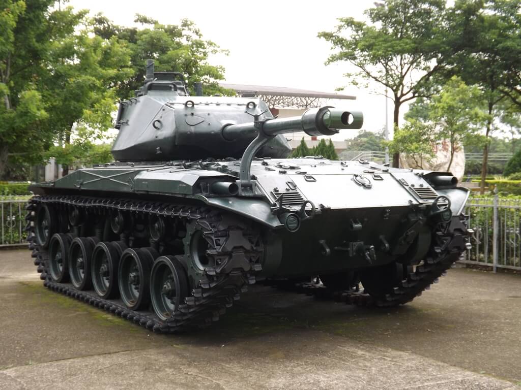 龍潭運動公園的圖片：退役的M41華克猛犬戰車展示