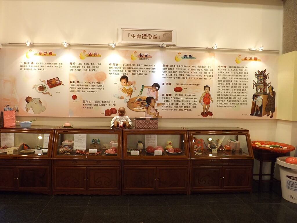 郭元益糕餅博物館桃園楊梅館的圖片：生命禮俗區相關的糕餅展示