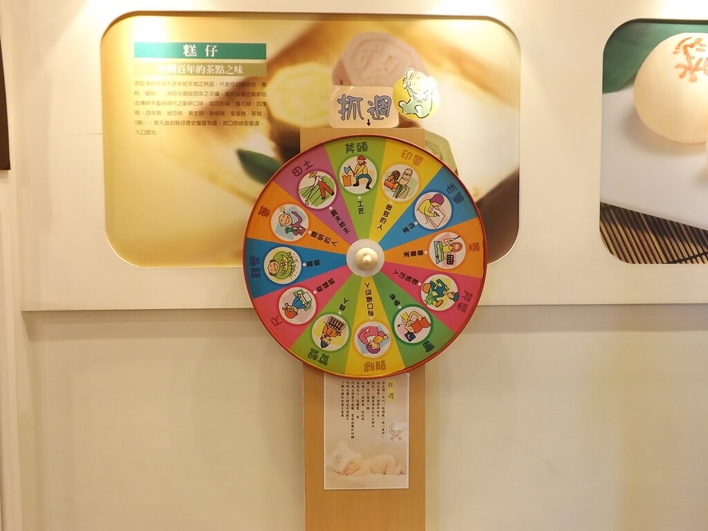 郭元益糕餅博物館桃園楊梅館的圖片：抓週輪盤