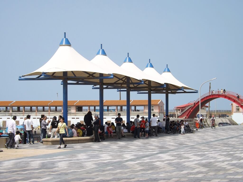 竹圍漁港的圖片：重新打造的遮陽棚