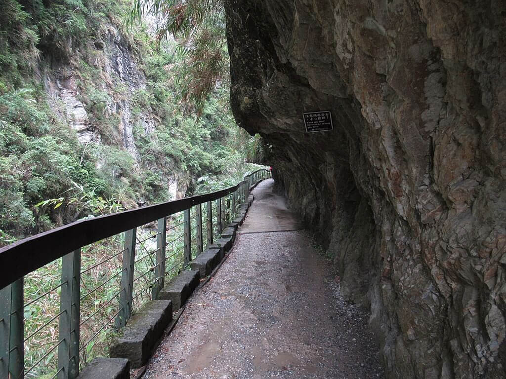 砂卡礑步道（太魯閣國家公園景觀步道）的圖片：峭壁下的砂卡礑步道（編號 123655074）