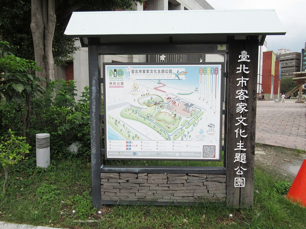 臺北市客家文化主題公園的圖片：公園區域配置圖