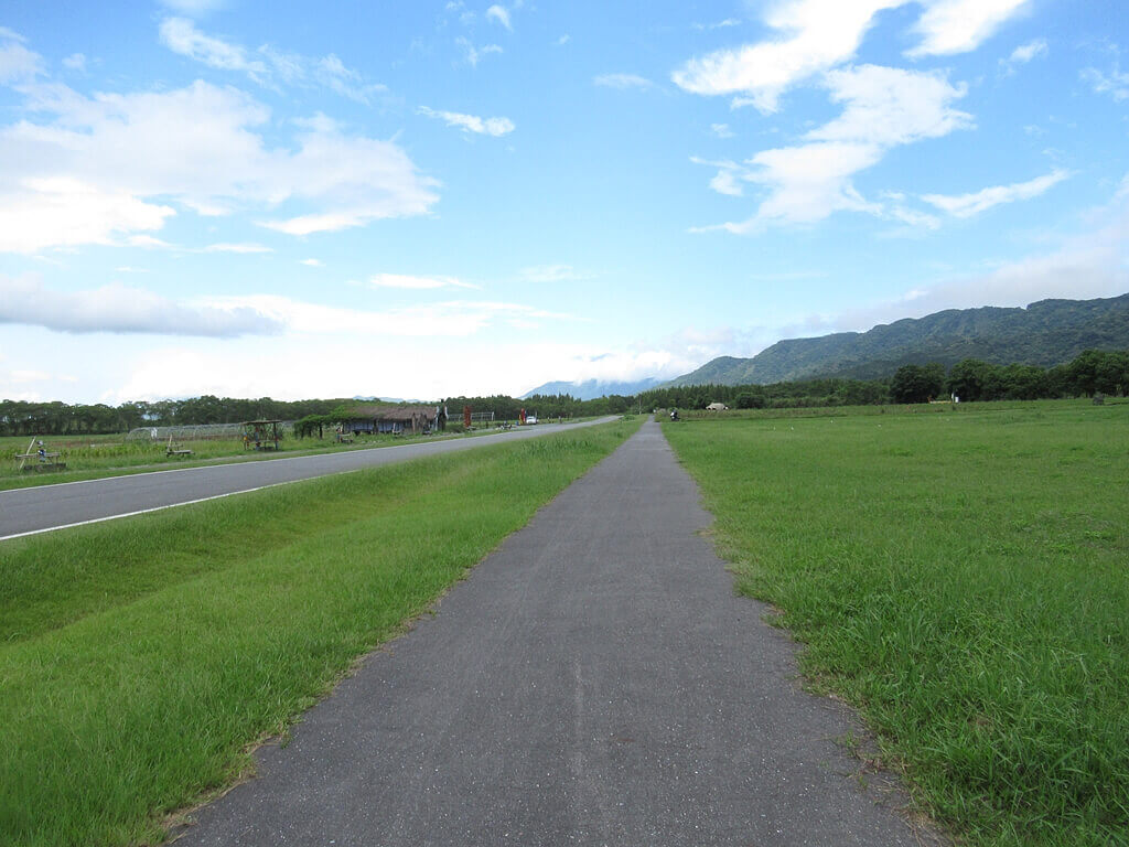 大農大富平地森林園區的圖片：筆直的公路與藍天白雲