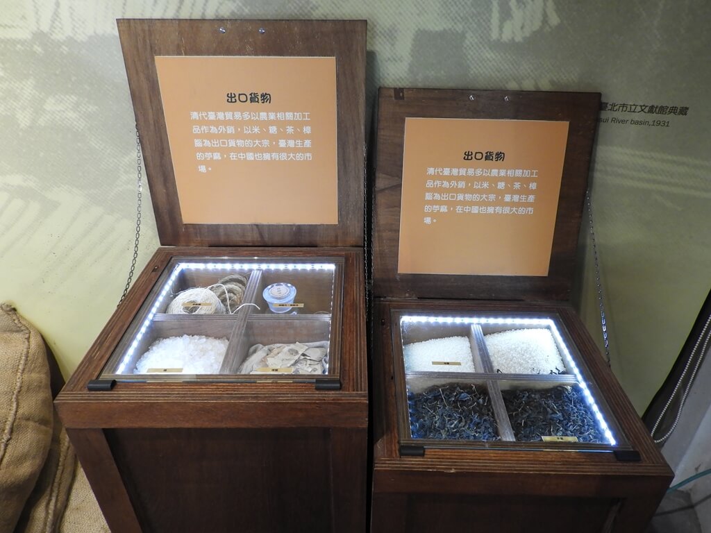 臺北市鄉土教育中心的圖片：清代時期台灣常見的出口貨物