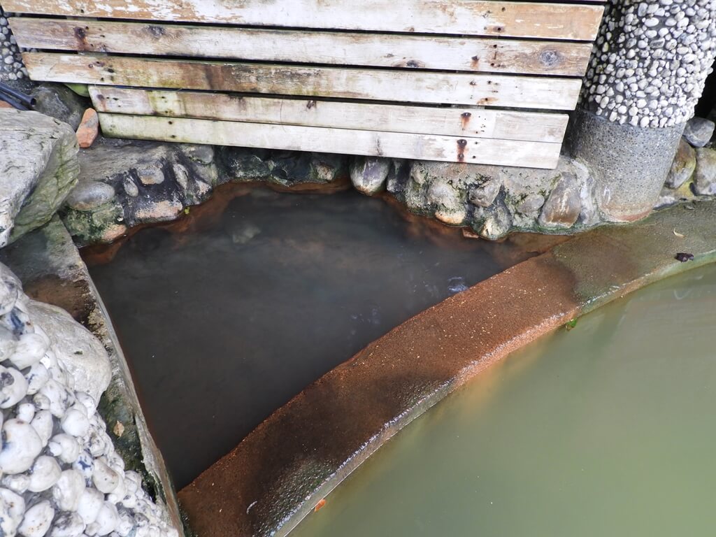 北埔冷泉的圖片：湧出冷泉的水坑