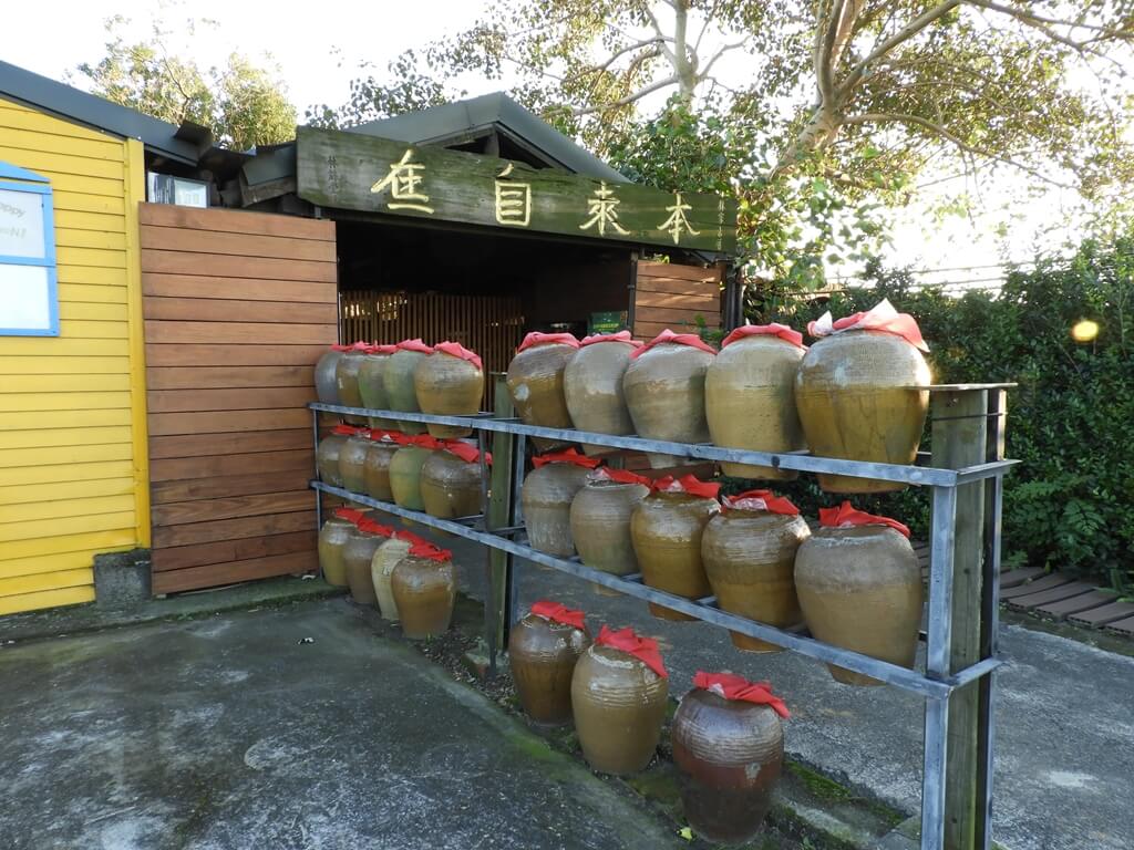 林家古厝休閒農場的圖片：門口的許多酒甕