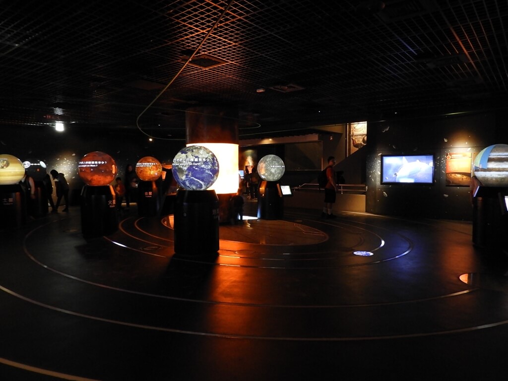 臺北市立天文科學教育館的圖片：人類在各個星球上的重量轉換區
