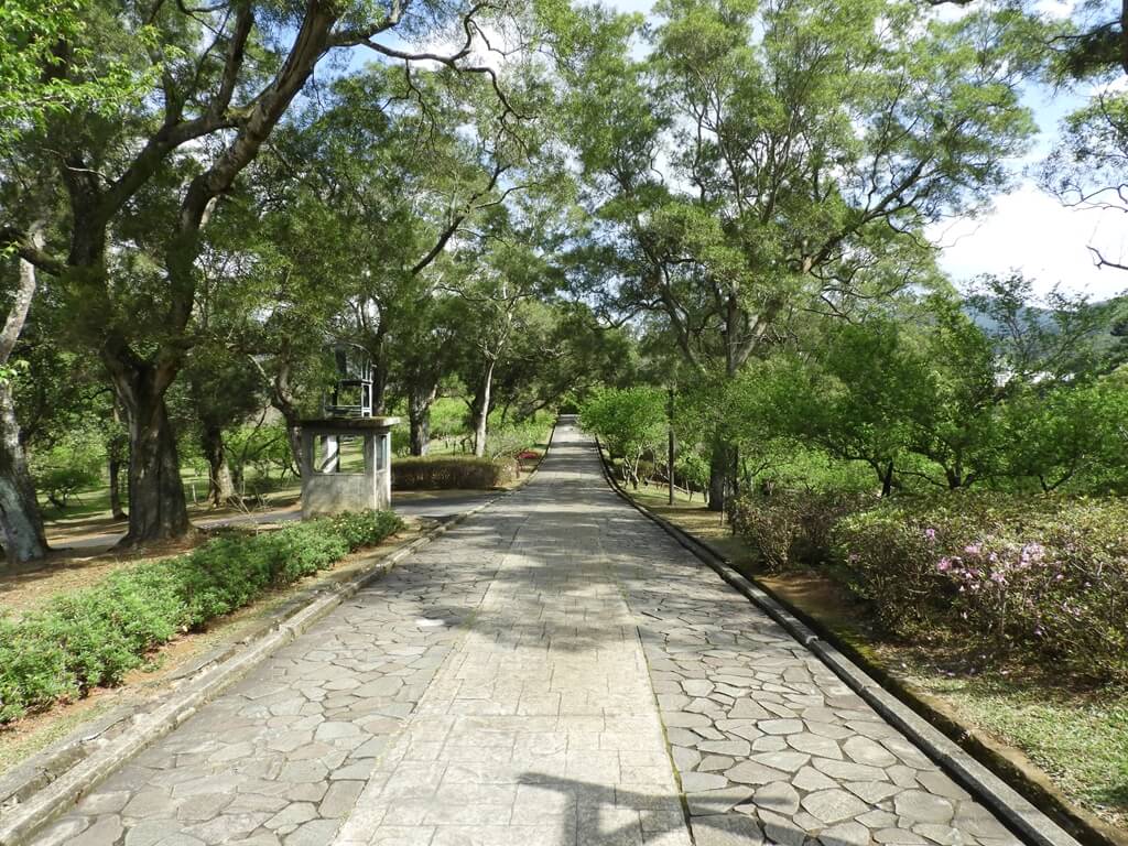 角板山風景區的圖片：角板山行館旁的步道，通往樟腦收納