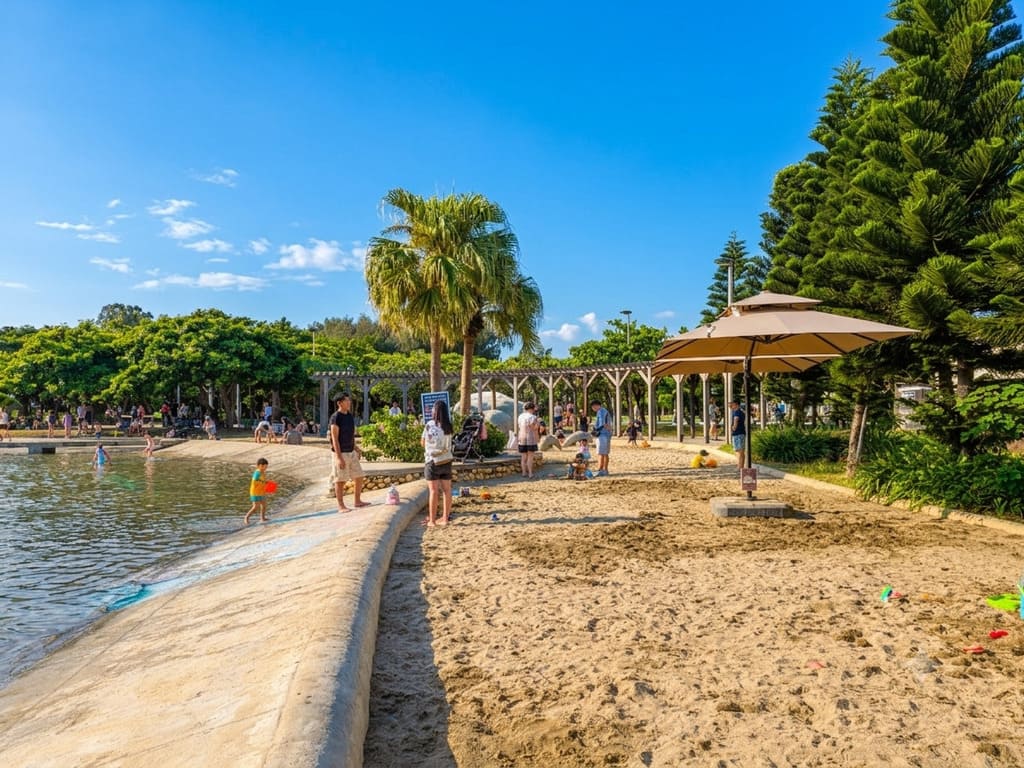 新竹南寮漁港的圖片：第19張照片-親子沙灘